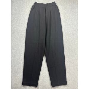 St John Black Label Santana Knit Straight Leg Pant Women's 4 Black Pull On